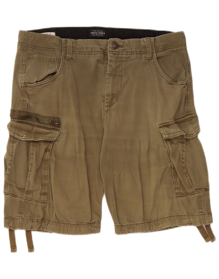 Jack & Jones Herren Cargo-Shorts, Größe L, W34, Khaki, Baumwolle