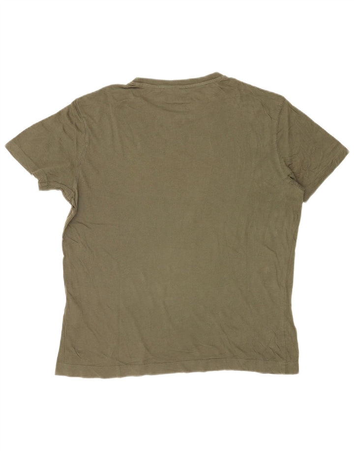 Dack's Herren-T-Shirt mit Grafik, Größe S, Khaki, Baumwolle