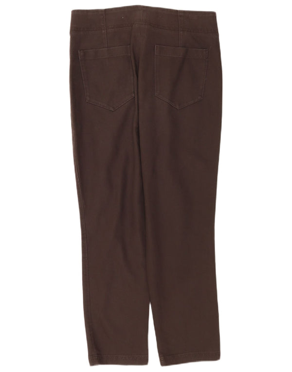 Massimo Dutti Damen gerade verkürzte Hose EU 40 Medium W30 L26 Braun