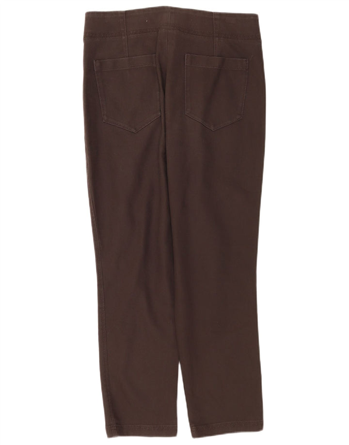 Massimo Dutti Damen gerade verkürzte Hose EU 40 Medium W30 L26 Braun