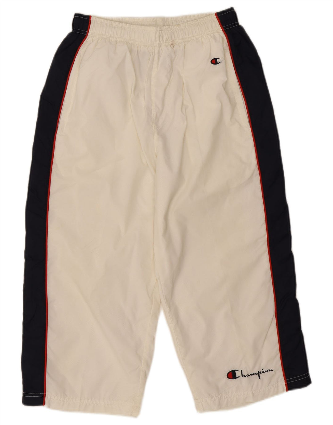 Champion Capri-Trainingshose für Herren, Größe S, Weiß, Colourblock-Nylon