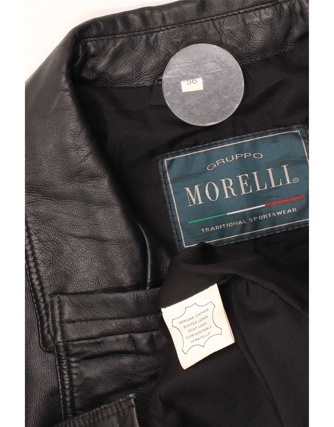Morelli Herren Ledermantel IT 56 3XL Schwarz