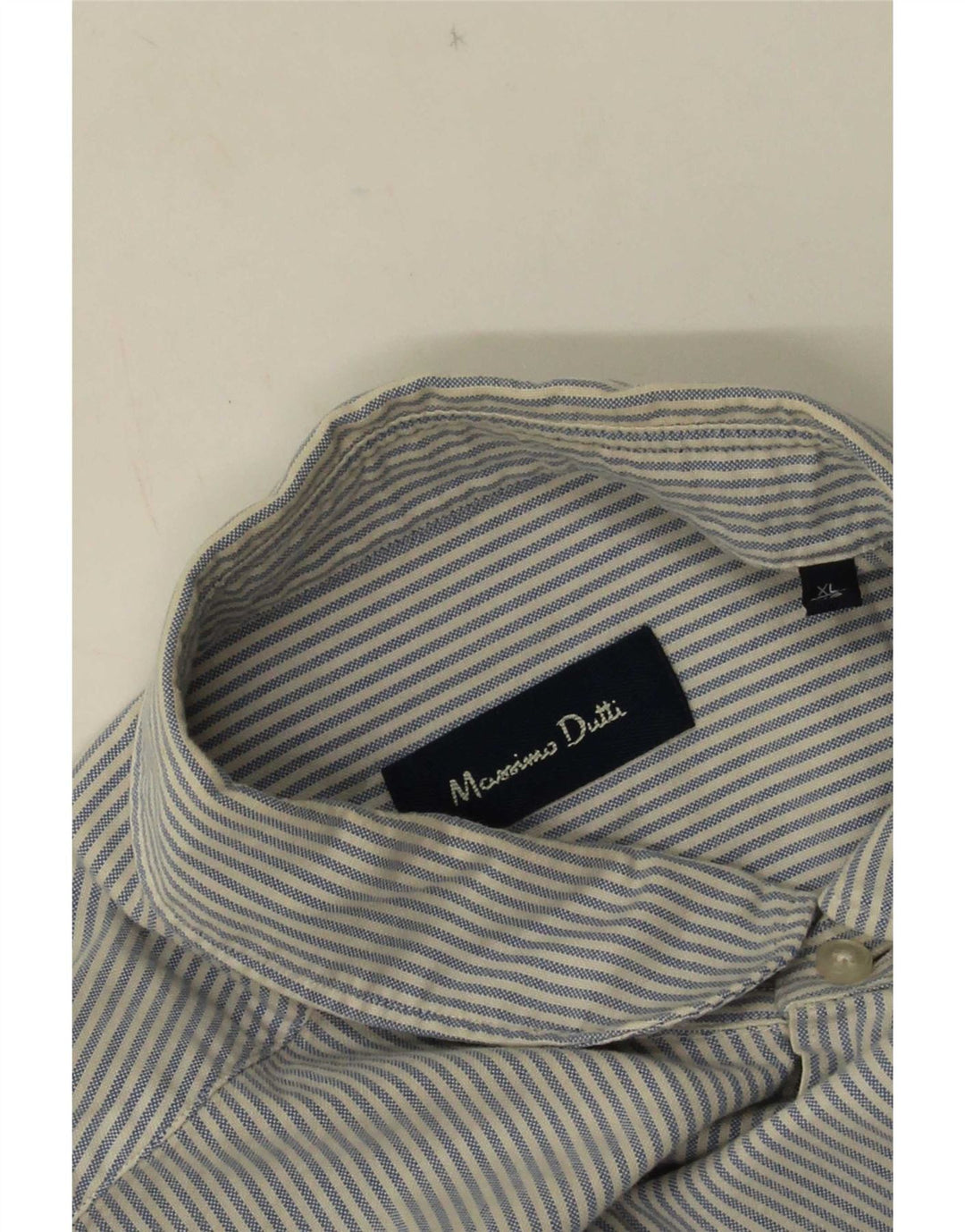 Massimo Dutti Herrenhemd XL Blauer Nadelstreifen