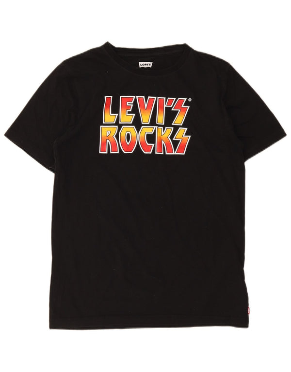Levi's Jungen-T-Shirt mit Grafik, 15–16 Jahre, Black Cotton Rock