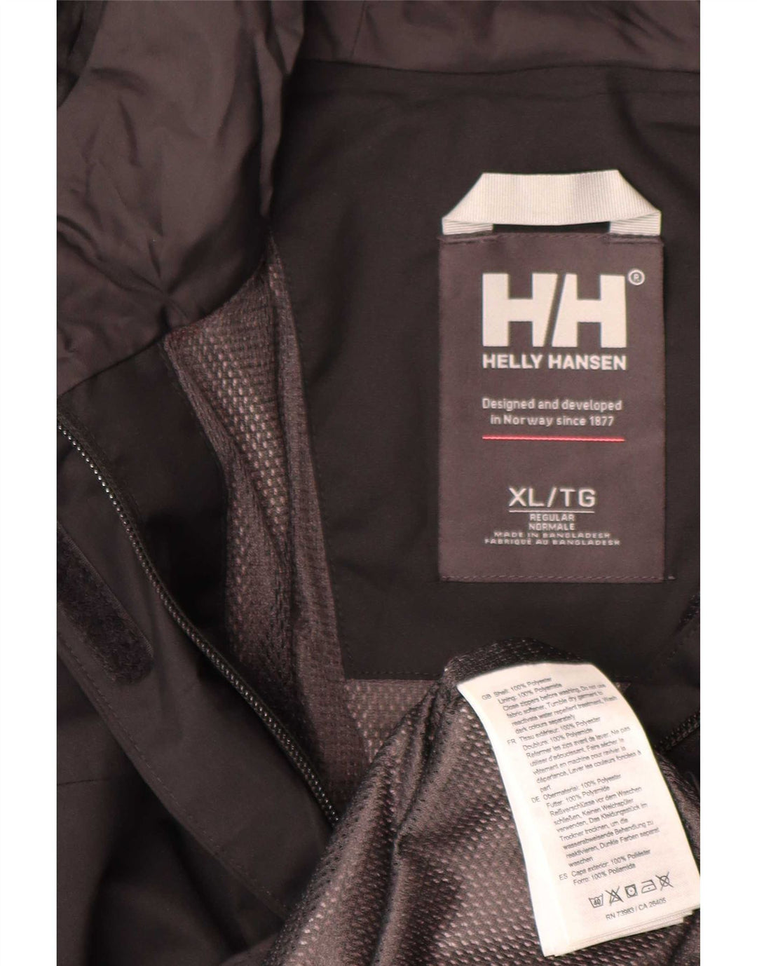 Helly Hansen Damen Regenjacke mit Kapuze UK 18 XL Schwarz Polyester