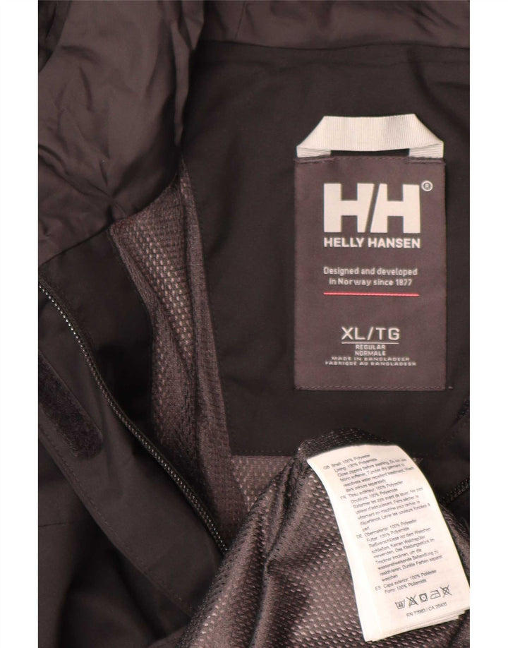 Helly Hansen Damen Regenjacke mit Kapuze UK 18 XL Schwarz Polyester