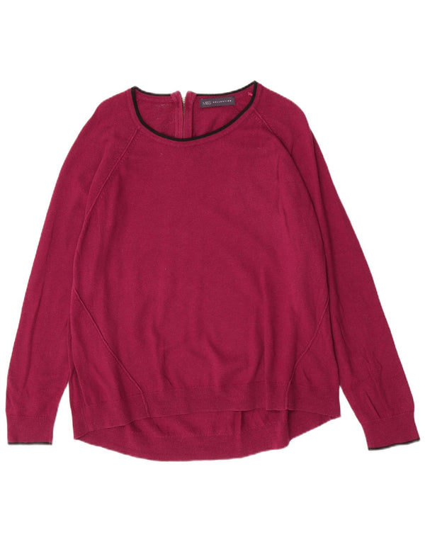 Marks & Spencer Damen-Pullover mit U-Boot-Ausschnitt, Gr. 18, XL, Lila, Viskose