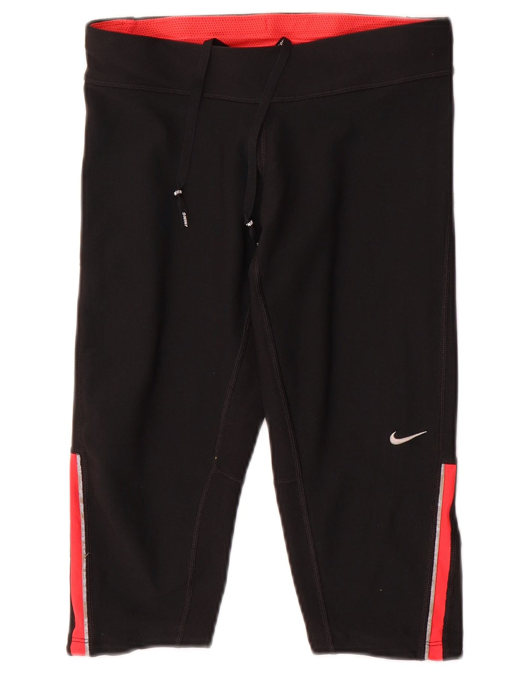 Nike Damen Dri Fit Capri Leggings UK 6 XS Schwarz Polyester