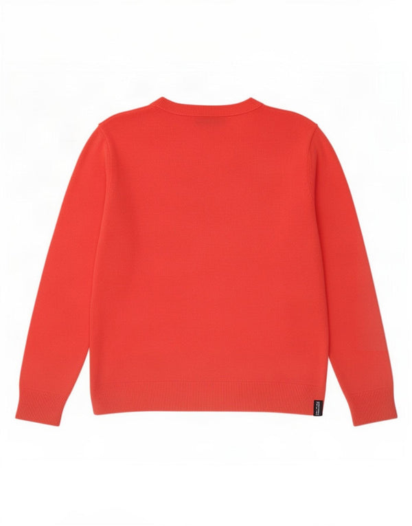 Marks & Spencer Damen-Pullover mit Rundhalsausschnitt, UK 12, Mittelrot, Acryl