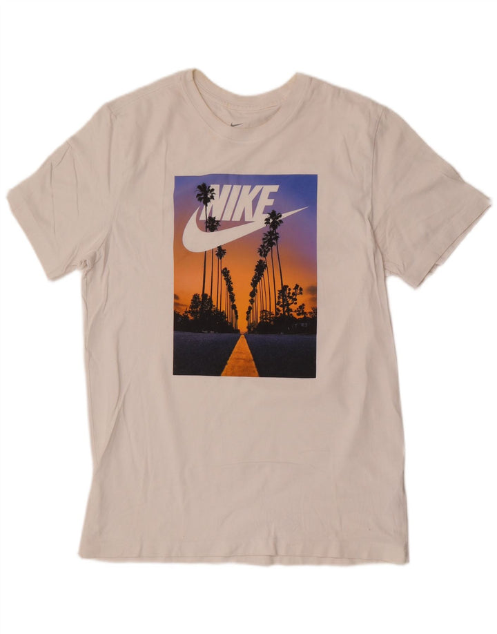 Nike Herren-T-Shirt mit Grafik, mittelweiße Baumwolle