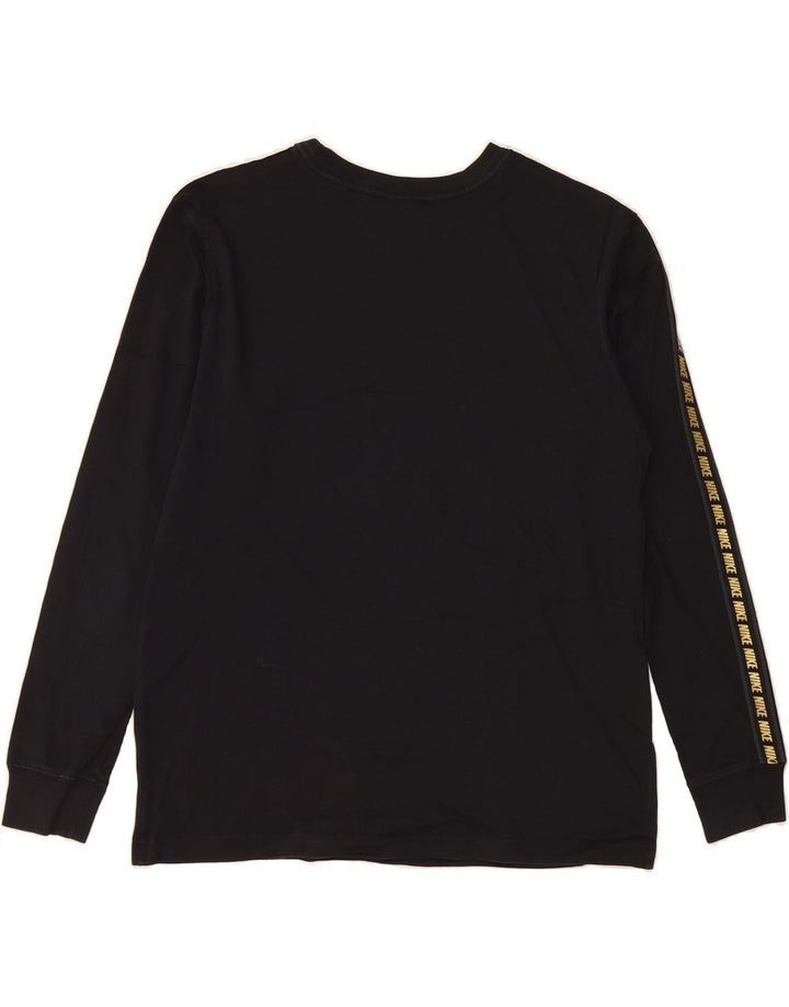 NIKE Mens Graphic Top Long Sleeve Small Black Vintage Nike and Second-Hand Nike from Messina Hembry 