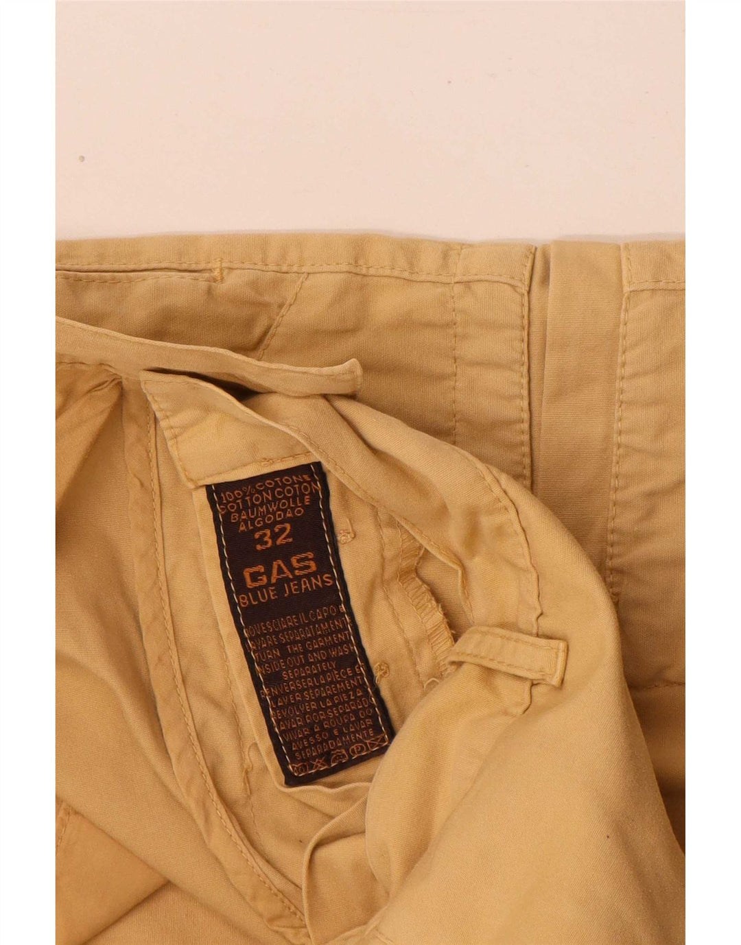 Gas Herren Cargoshorts W32 Mittelbeige Baumwolle