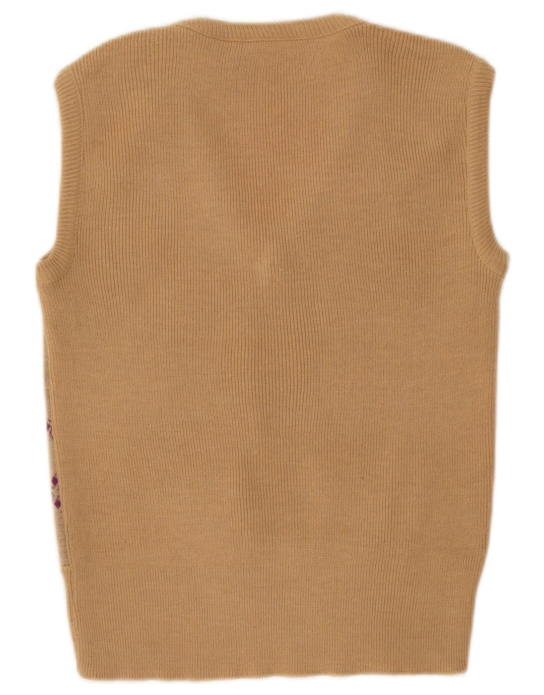 Vintage Herren Weste Tank Top Klein Beige Geometrisch