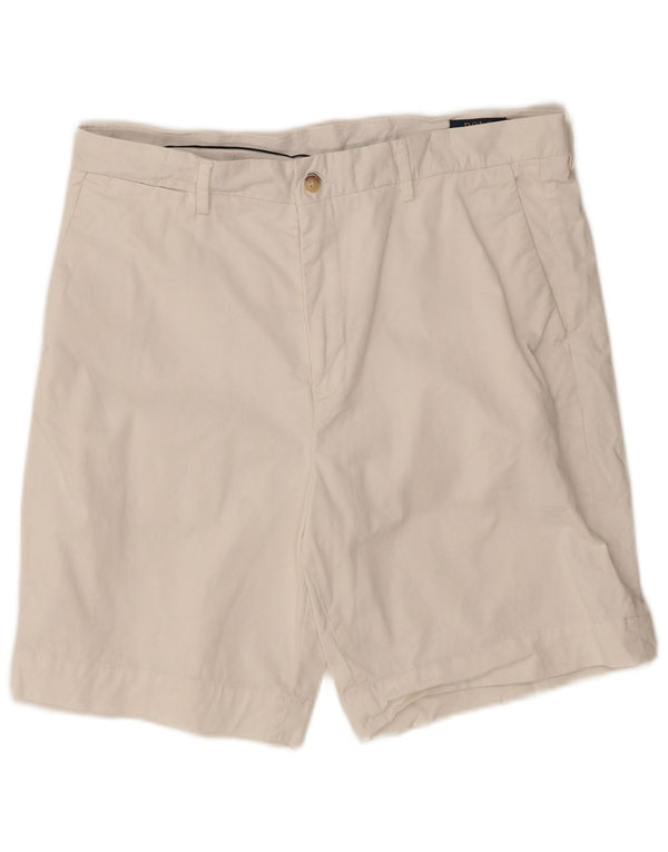 Polo Ralph Lauren Herren-Stretch-Chinoshorts mit klassischer Passform, W34, Größe L, Weiß