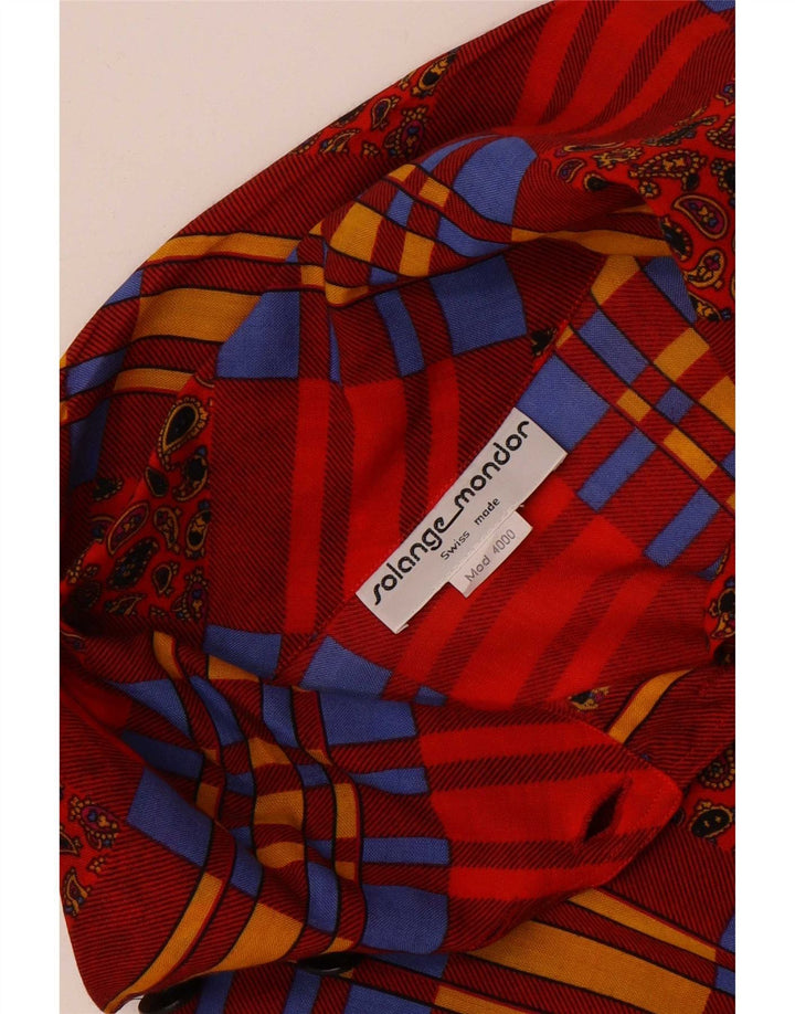 Solange Mondor Damen Hemdbluse UK 16 Großes rotes Patchwork