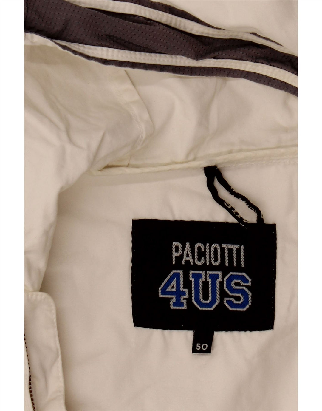 Cesare Paciotti 4US Herren Bomberjacke mit Kapuze IT 50 Large Off White