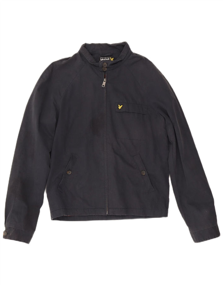 Lyle & Scott Herren Bomberjacke UK 38 Mittelmarineblaue Baumwolle