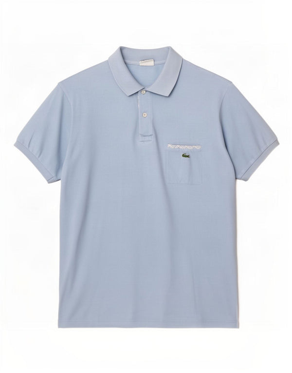 Lacoste Herren-Poloshirt, Größe 6 XL, blaue Baumwolle