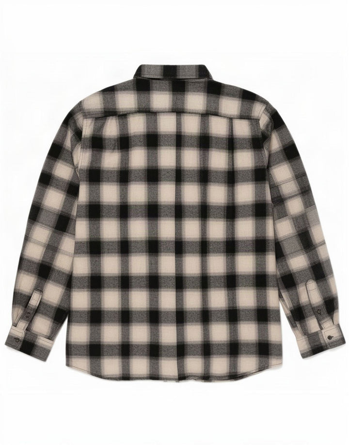 Lee Herren-Flanellhemd mit normaler Passform, 2XL, schwarz kariert, Baumwolle