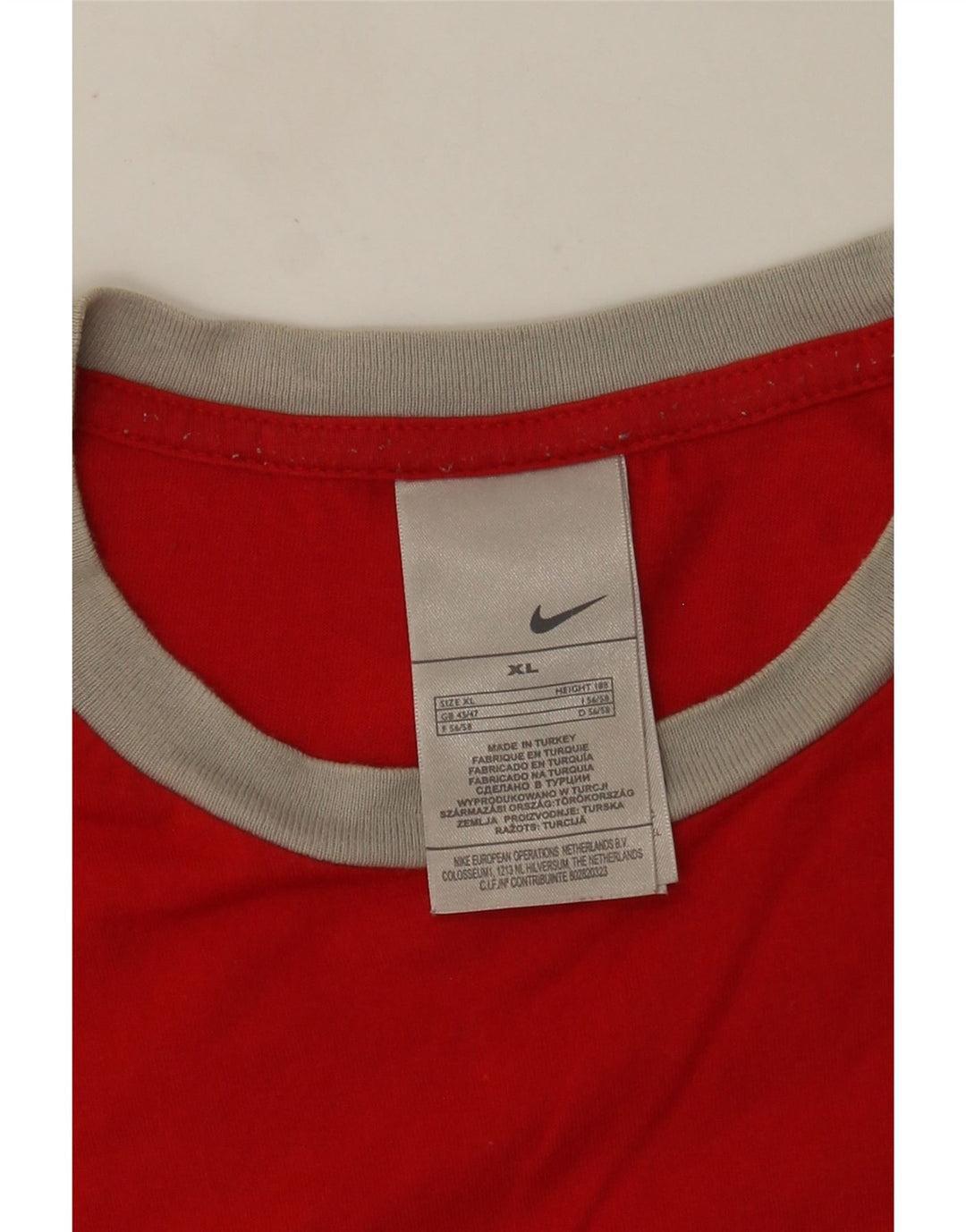 Nike Herren-T-Shirt mit Grafik, XL, rote Baumwolle