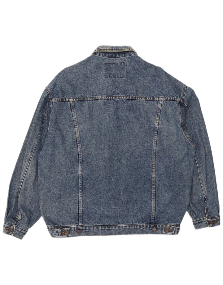 Casucci Herren Jeansjacke UK 40 Große blaue Baumwolle