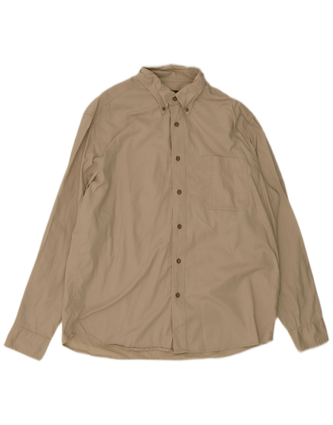 Eddie Bauer Herrenhemd Große Beige Baumwolle