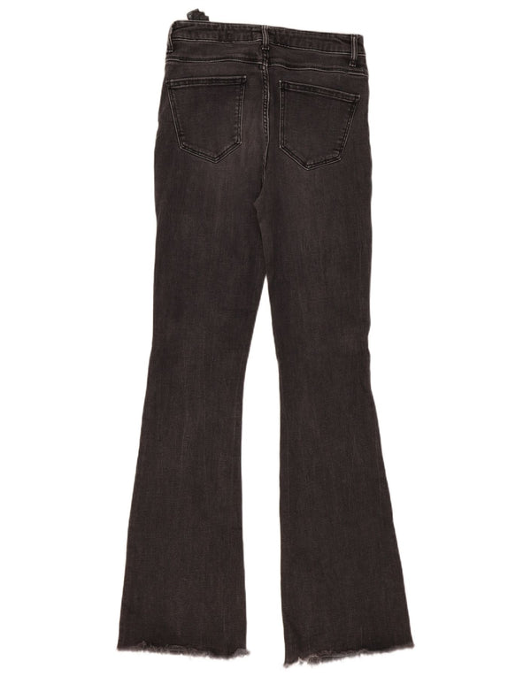Zara Damen Schlagjeans EU 38 Small W28 L34 Graue Baumwolle
