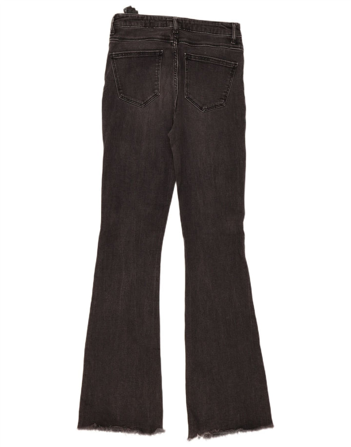 Zara Damen Schlagjeans EU 38 Small W28 L34 Graue Baumwolle
