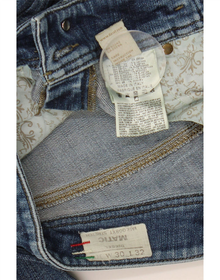 Diesel Damen Matic Slim Jeans W30 L32 Blaue Baumwolle