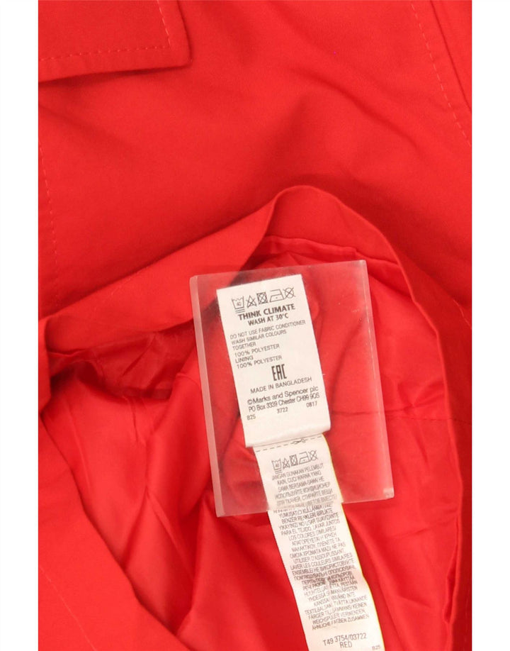 Marks & Spencer Damen Kurzer Trenchcoat UK 22 3XL Rot Polyester