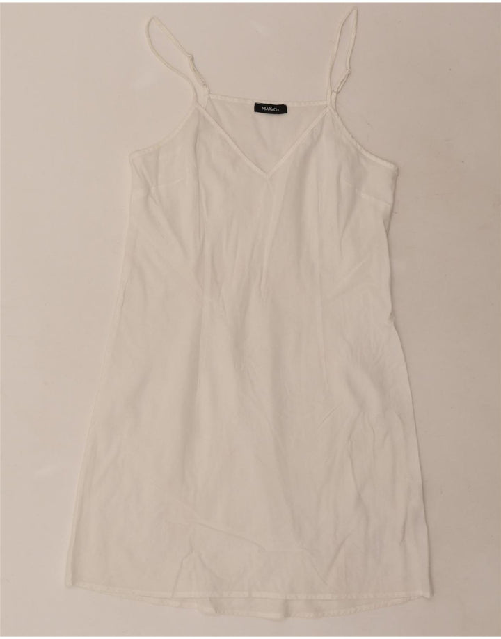 Max & Co. Slip-Kleid für Damen, UK 10, Größe S, weiße Baumwolle