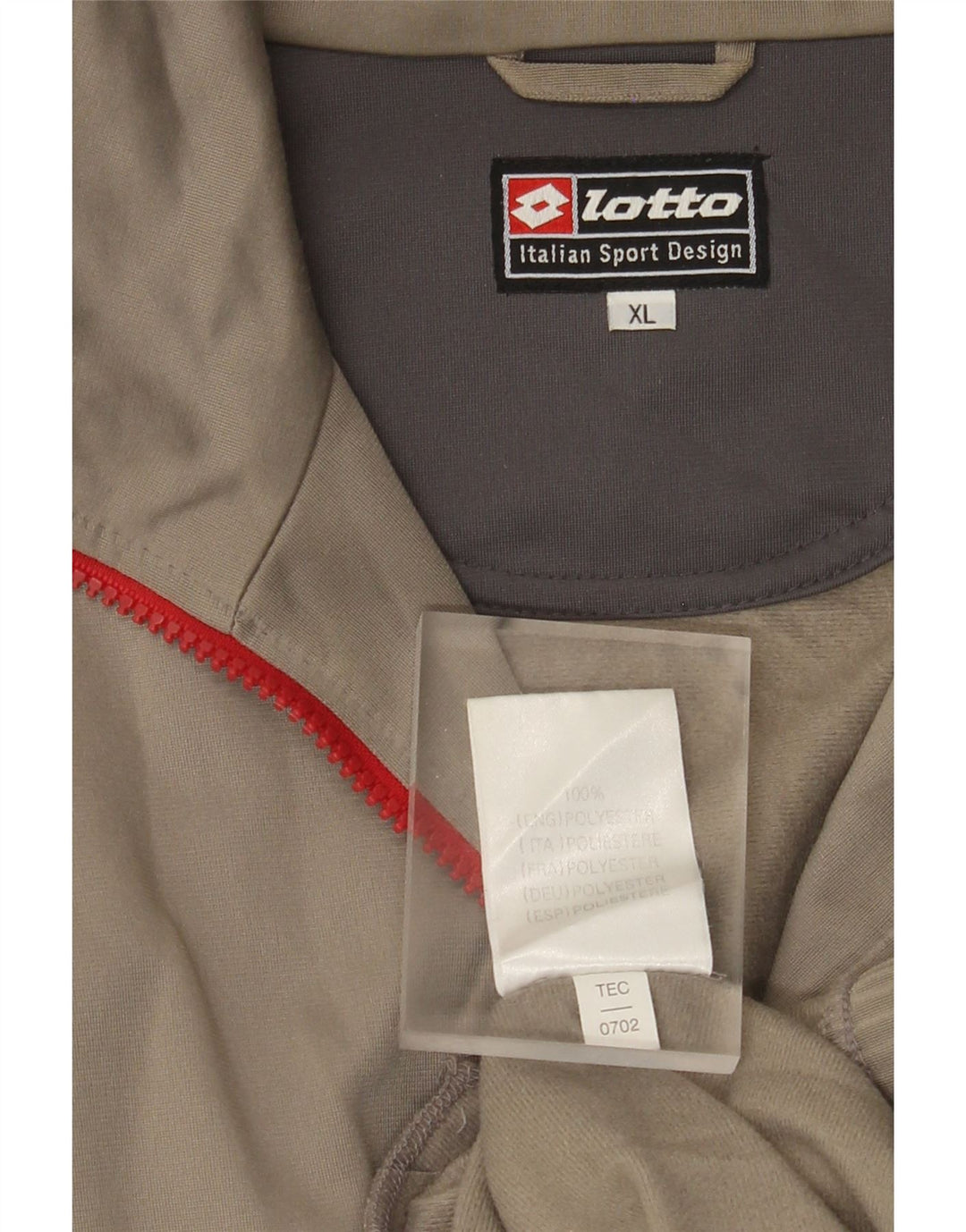 LOTTO Herren-Trainingsanzug-Oberteil, Jacke, XL, grau, Polyester