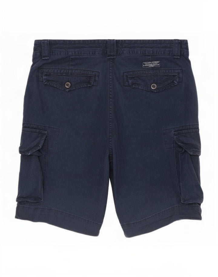 Ralph Lauren Herren Cargoshorts W32 Medium Marineblau Baumwolle