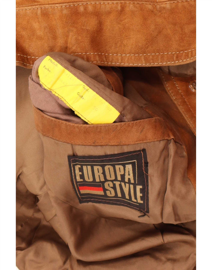 Vintage Herren Wildlederjacke IT 50 Large Brown