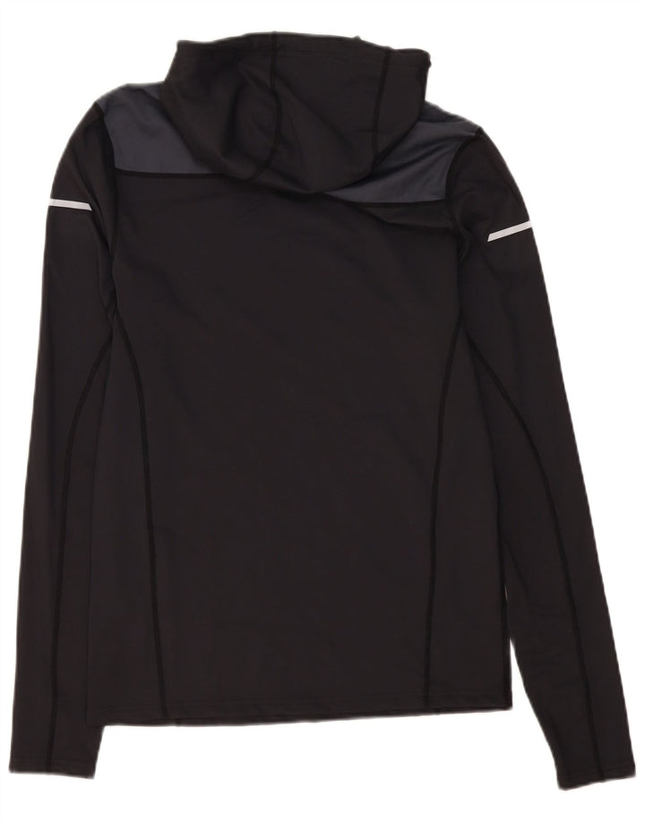 Mountain Warehouse Herren IsoCool Top Langarm Klein Schwarz Farbblock