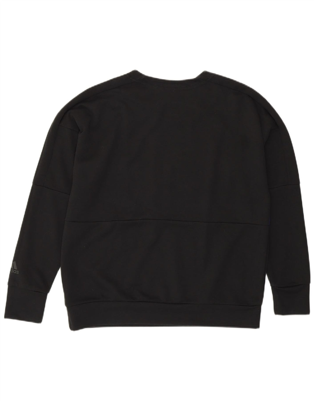 ADIDAS Damen Sweatshirt Pullover UK 12/14 Medium Schwarz Colourblock