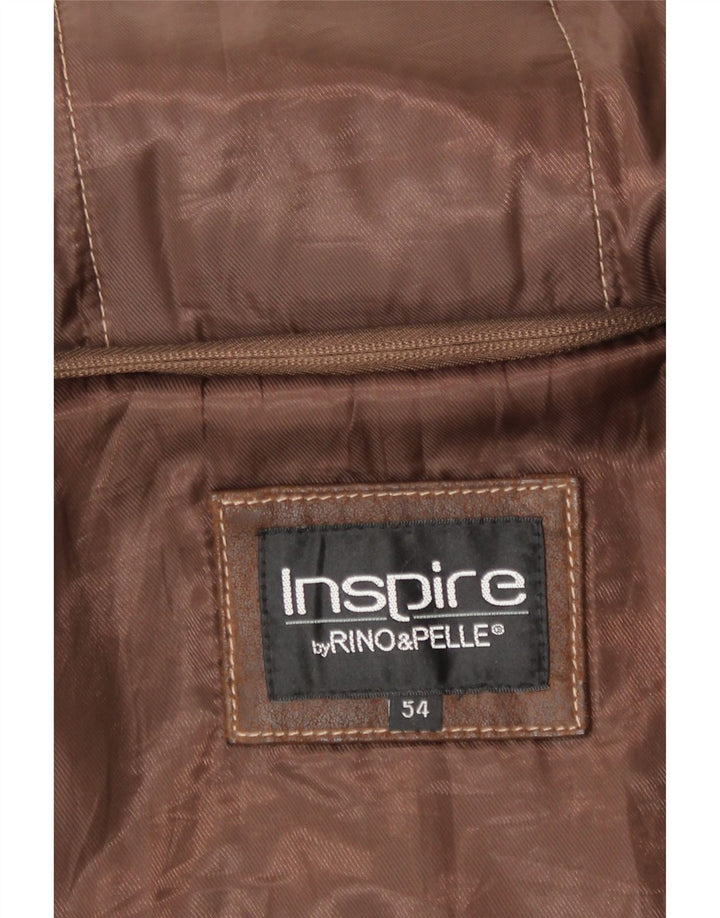 Rino & Pelle Herren Lederjacke IT 54 2XL Braunes Leder