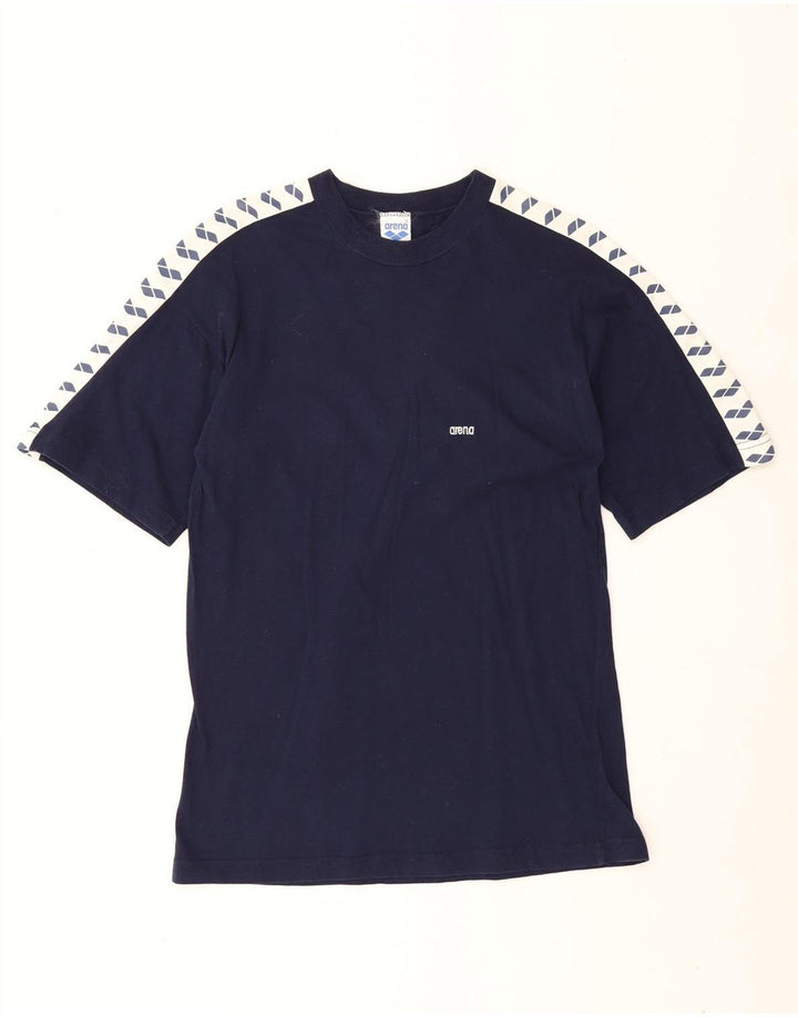 Arena Herren-T-Shirt mit Grafik, Größe S, Marineblau, Farbblock