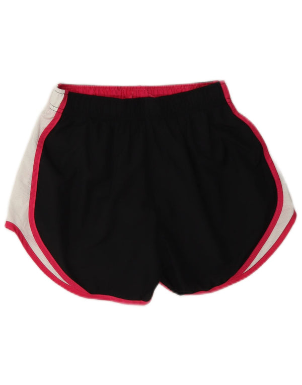 Nike Damen Dri Fit Sport Shorts UK 4 XS Schwarz Colourblock Polyester