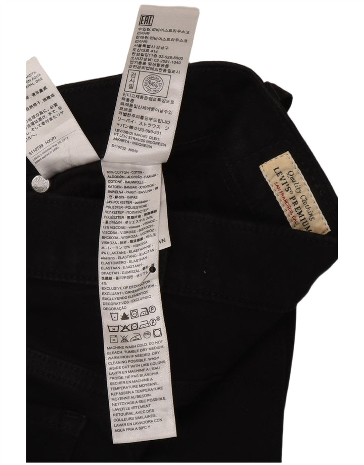 Levi's Damen 312 Shaping Slim Jeans W28 L32 Schwarze Baumwolle