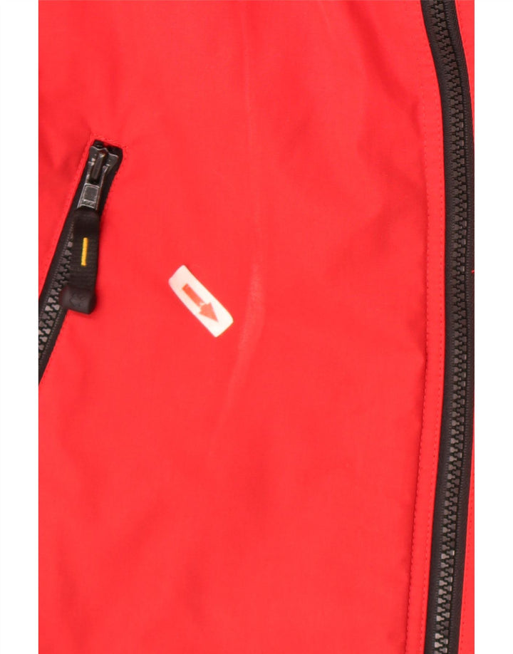 Jack Wolfskin Windjacke für Jungen, 11–12 Jahre, rotes Colourblock-Polyester
