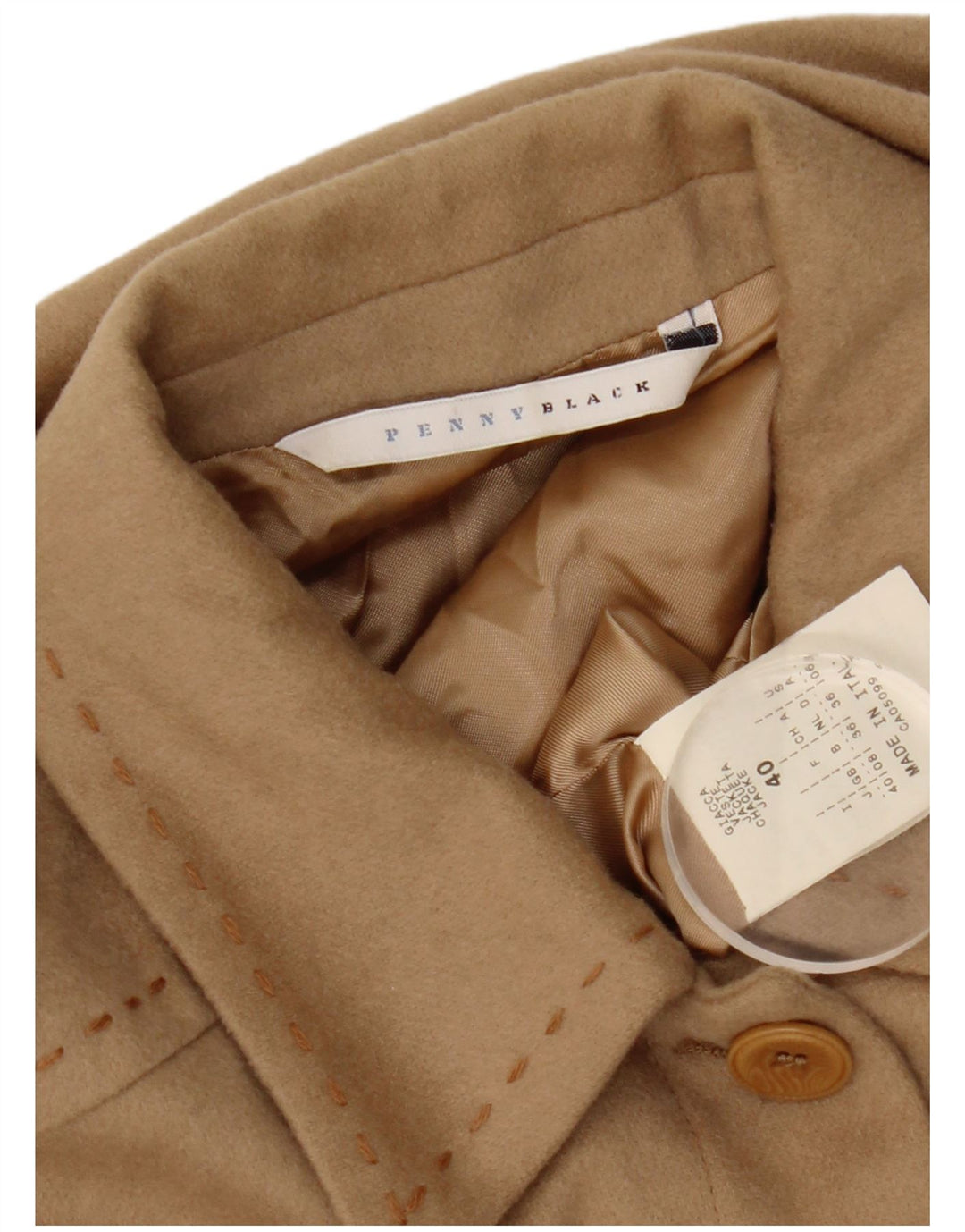 PENNY BLACK Damen Blazer Jacke UK 8 Small Beige Wolle