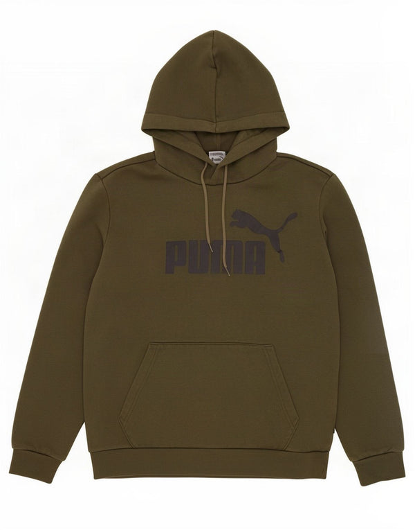 Puma Herren Graphic Hoodie Pullover Small Khaki Baumwolle