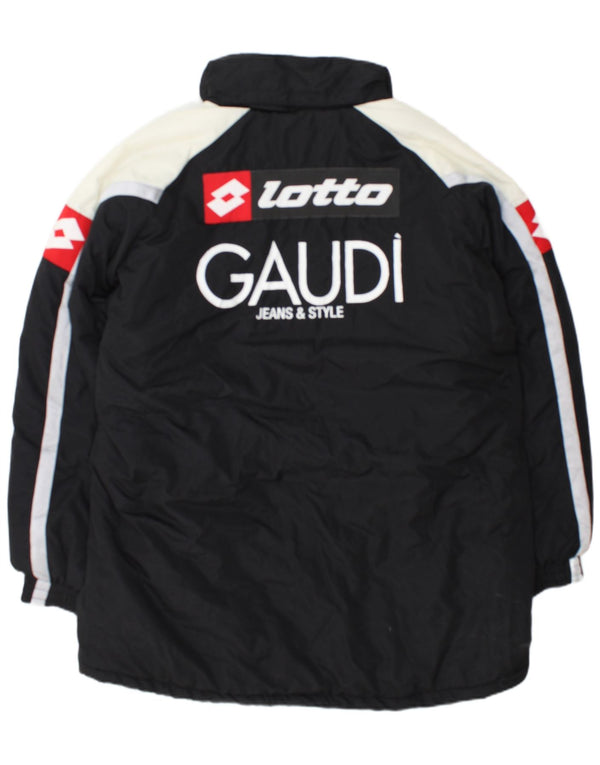Lotto Herren Udinese Calcio Kapuzen-Windbreaker-Mantel UK 44 2XL Schwarz