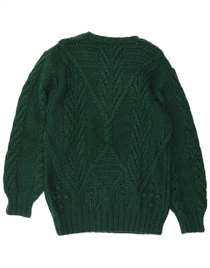 Vintage Herren Pullover mit Rundhalsausschnitt, Größe L, Grün