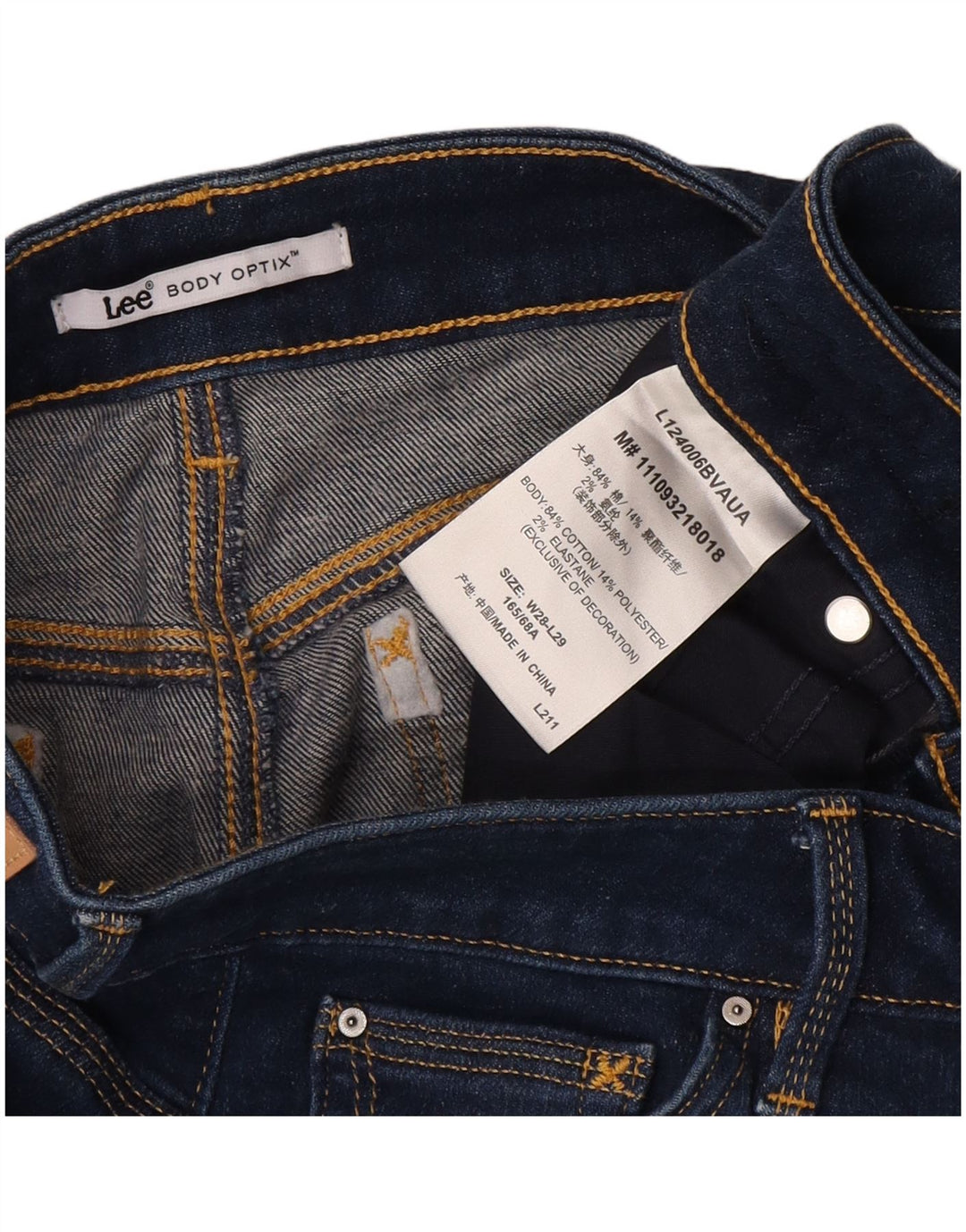 LEE Damen Skinny Jeans W28 L29 Blaue Baumwolle