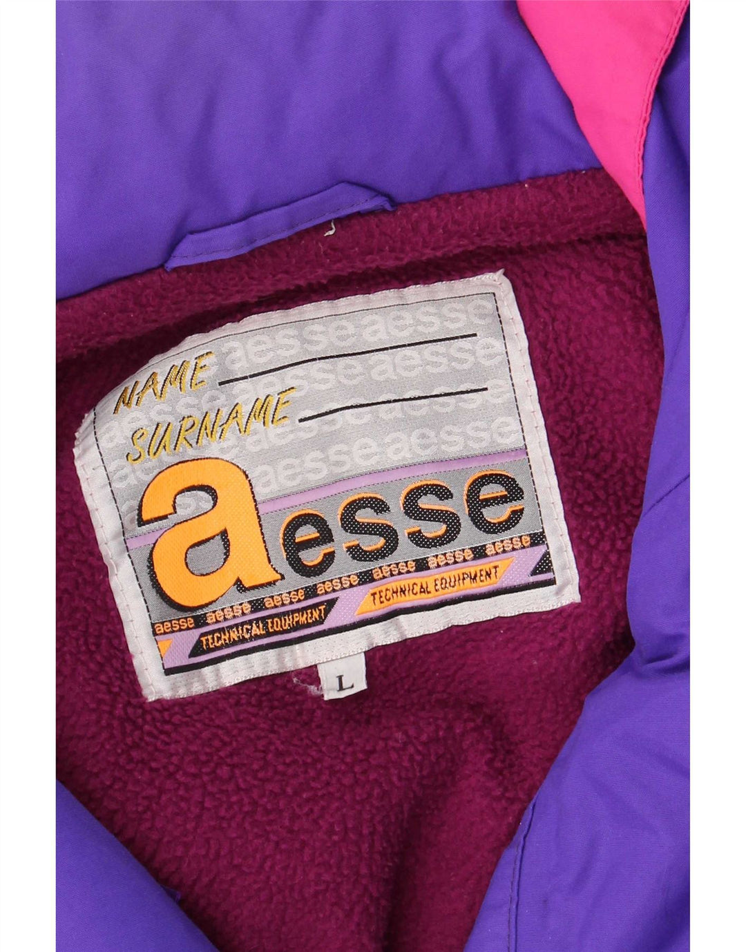 Aesse Herren-Skijacke mit Kapuze, UK 40, Größe L, Lila, Farbblock