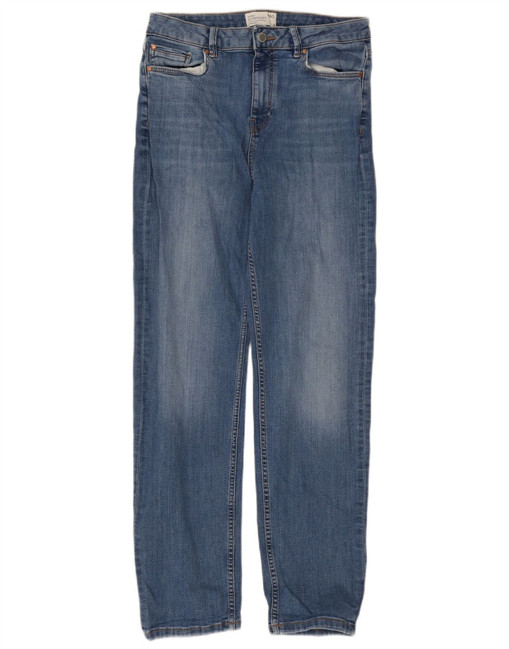 Marks & Spencer Damen The Sienna Straight Jeans UK 14 Medium W30 L30 Blau