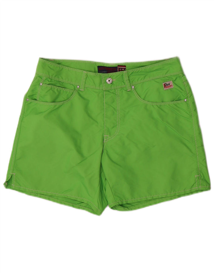 ROY ROGERS Herren Freizeitshorts IT 48 Medium W34 Grünes Nylon