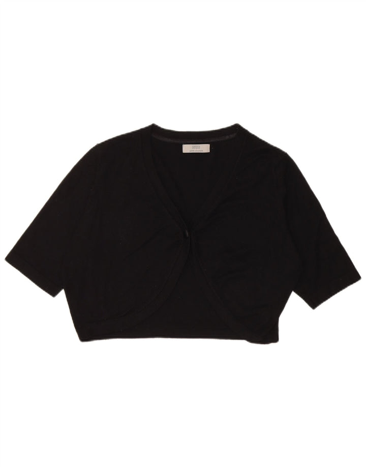 Marks & Spencer Damen Bolero-Pullover mit kurzen Ärmeln, UK 14, mittelschwarz